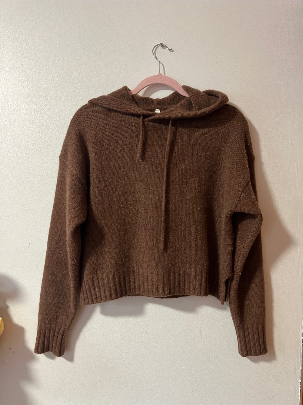 AritziaCozy Brown Hooded Women's Sweater - Soft Knit Pullover